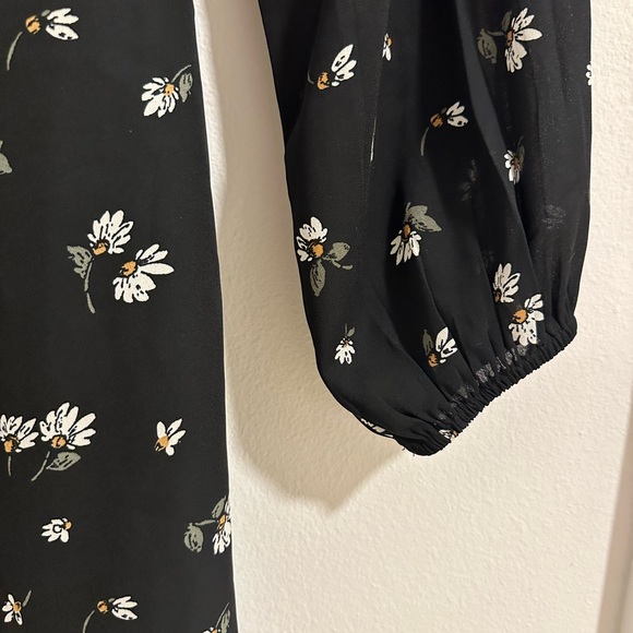 Abercrombie Black Floral Long-Sleeve Dress - Picture 3 of 4